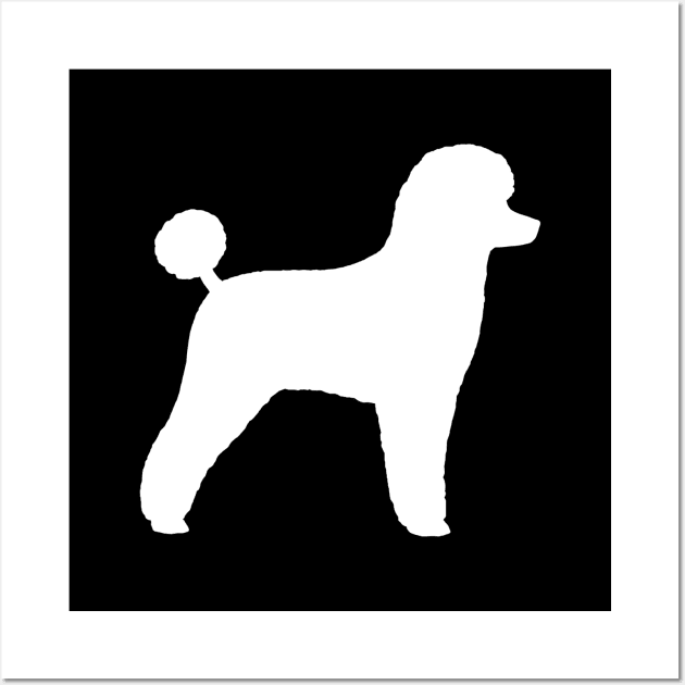 White Toy Poodle Silhouette Wall Art by Coffee Squirrel